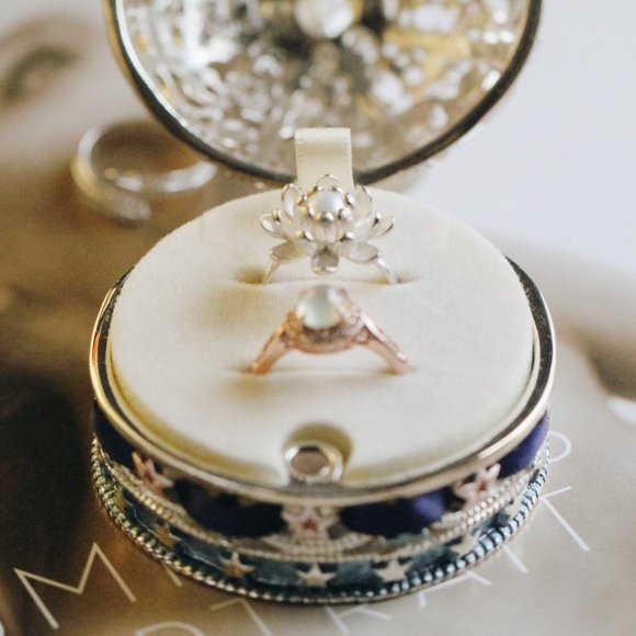 925 Sterling Silver Genuine Freshwater Pearl Ring Resizable Dainty Open Ring Her - Picture 6 of 10